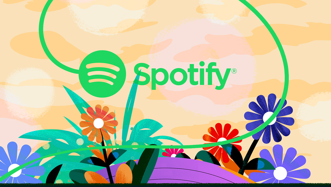 spotify animation  ILLUSTRATION  graphic motion graphics  background design Character design  sound music artwork
