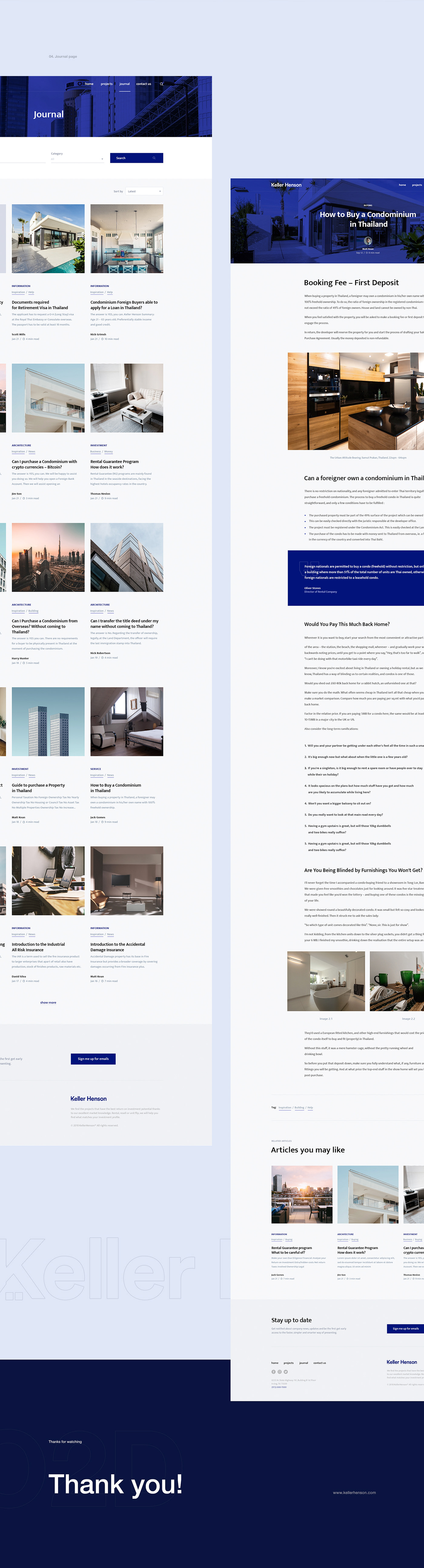 real estate design minimal interaction blue clean Website filter business corporate