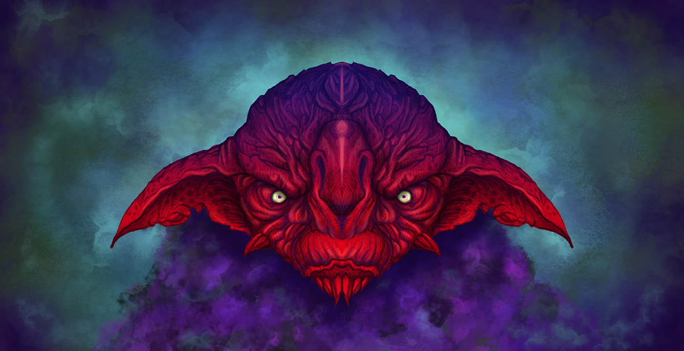 beast conceptart creature Creature Design Demons illustrations fantasy ILLUSTRATION  monsters monsters draws sketch