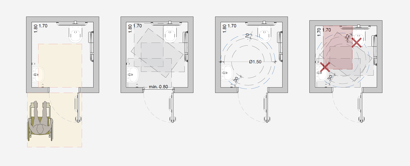 accessible Accessibility architecture architectural design visualization gif bathroom Interior design
