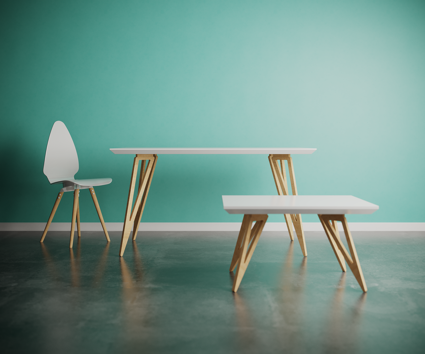 CGI furniture corona Render rendering 3d modeling interior design  product design  Charlie Pommier