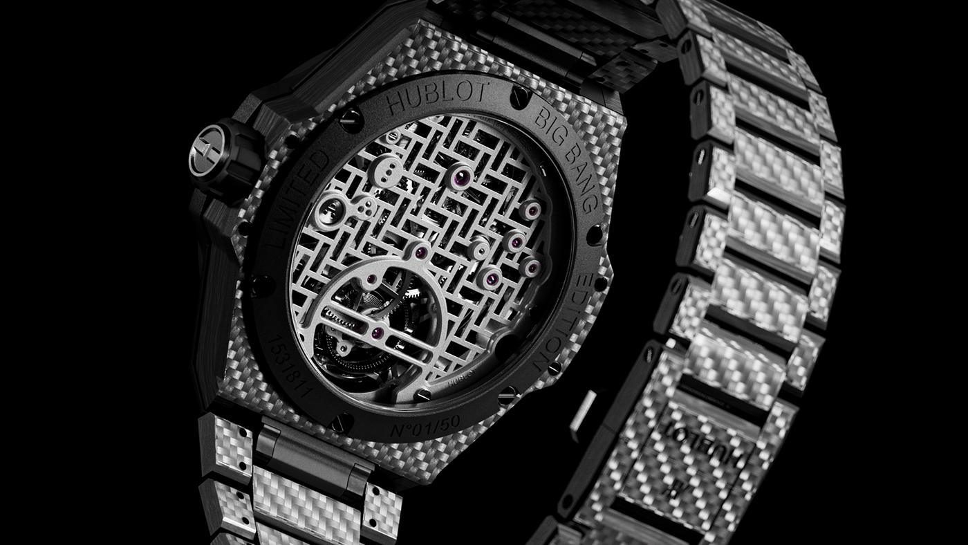 hublot metal chrome 3D Render R&D design watch
