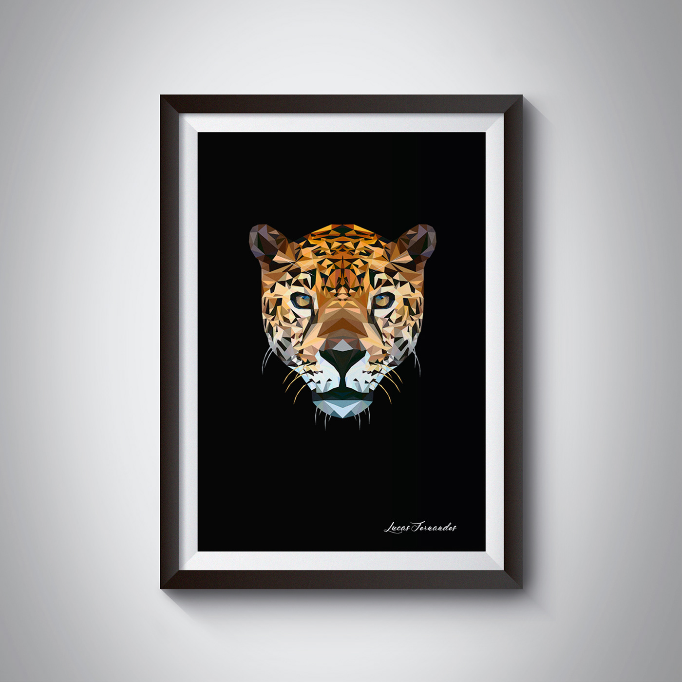 poly art Animais poly Art onça Onça Poly Art Jaguar Poly Art jaguar poly Lucas Fernandes Desing