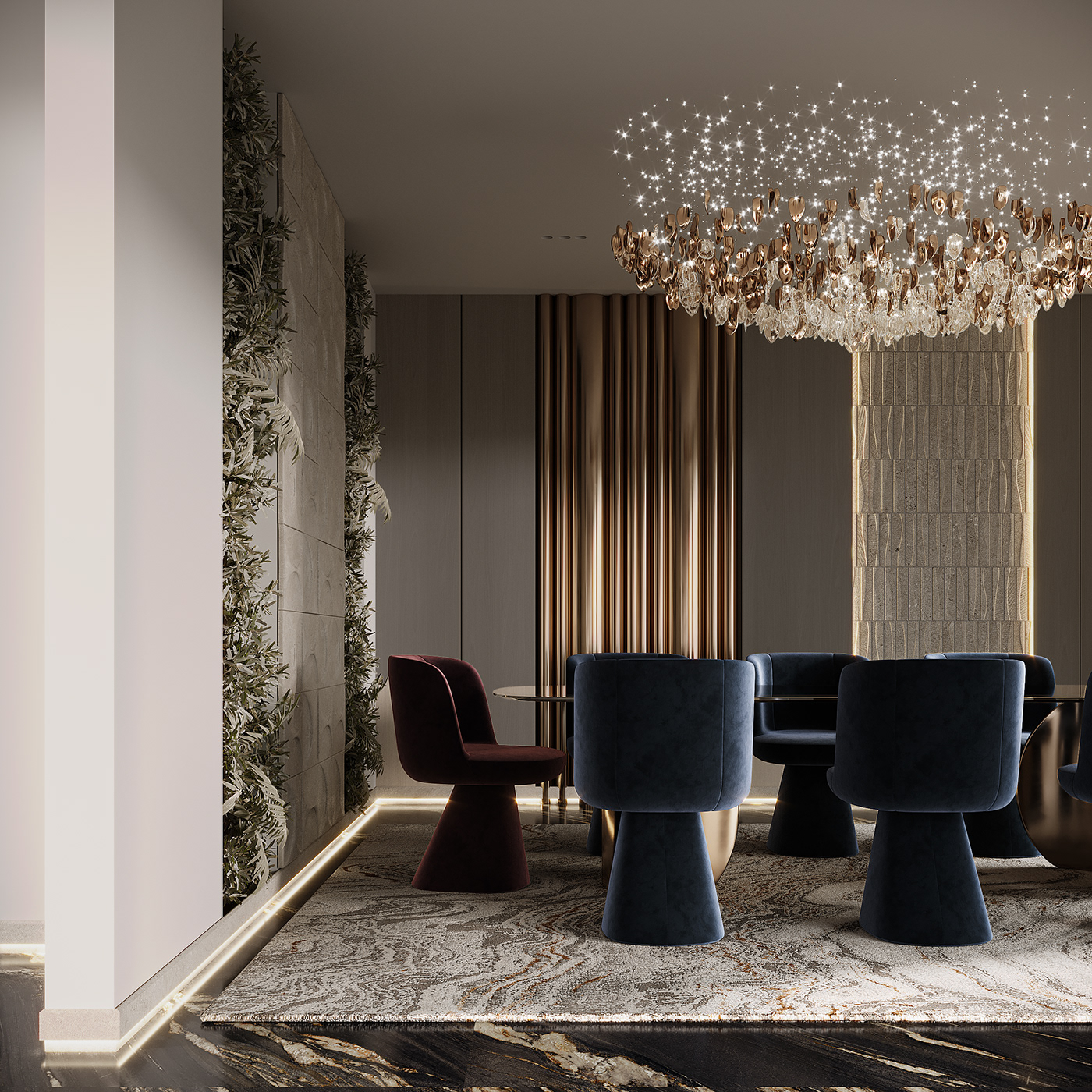 dining room interior design  3ds max instagram free luxury modern architecture visualization corona render 