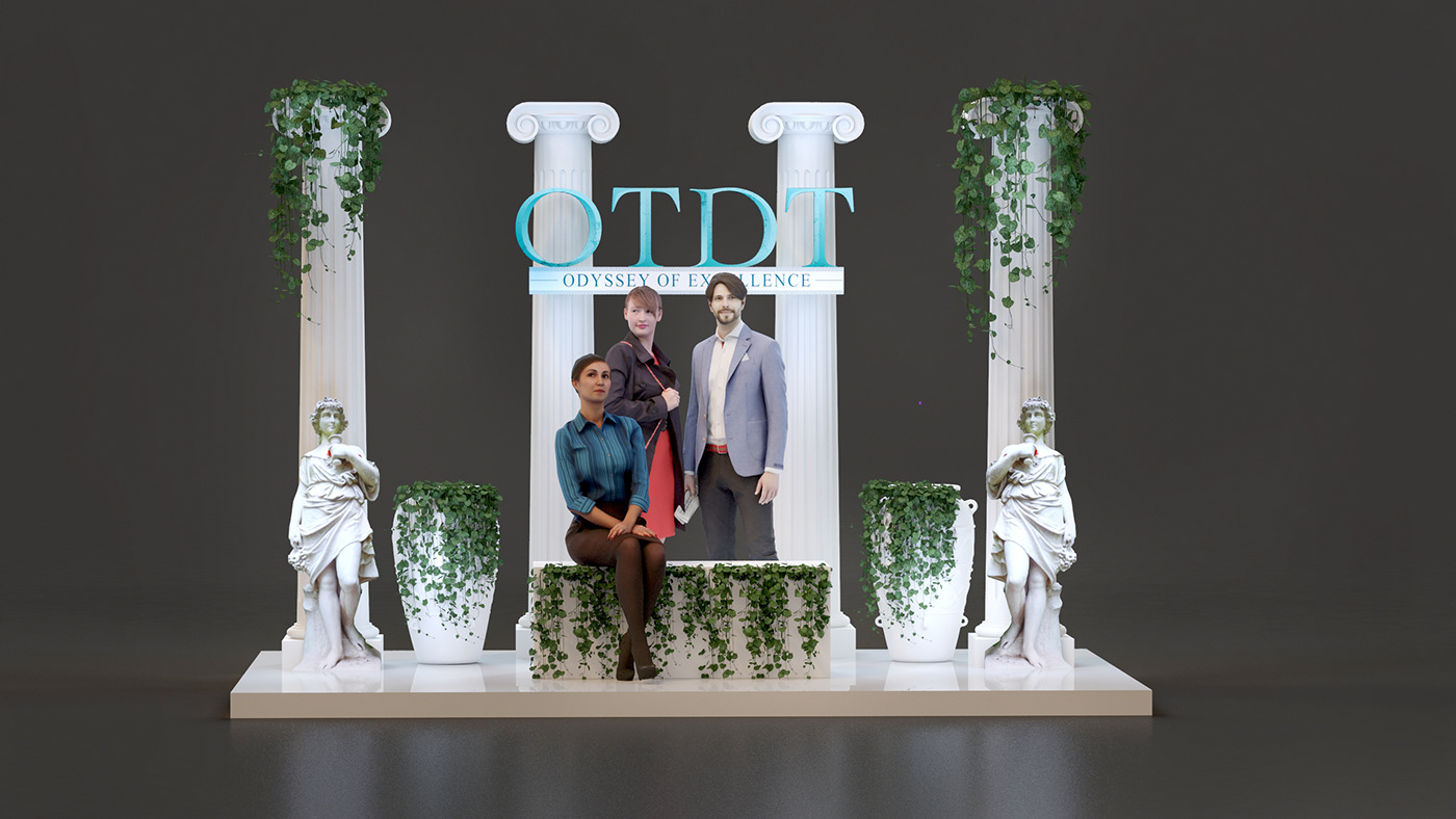 greek theme Titan Corporate Identity Corporate Design logo 3D Event Stage conference brand identity