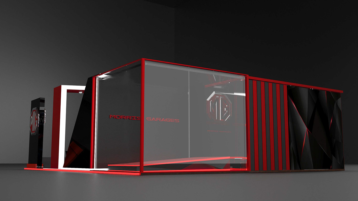 3D 3D exhibition MG Motor setup stall