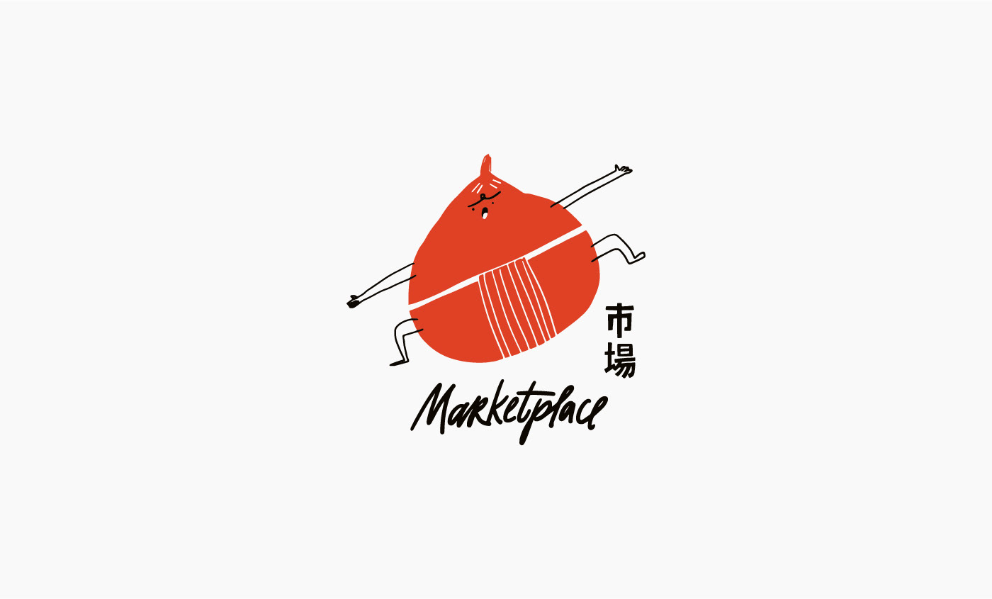 branding  logo Marketplace restaurant cafe Character design ILLUSTRATION 