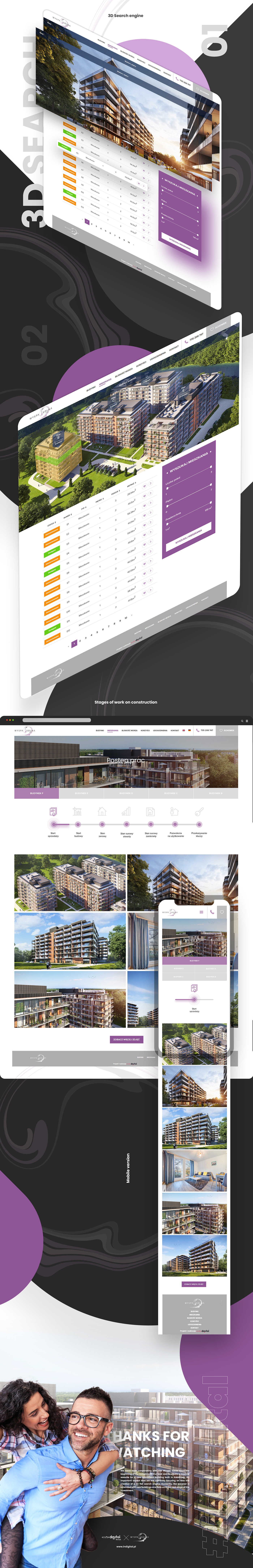 apartments property UI ux Web web development  design 3D mobile