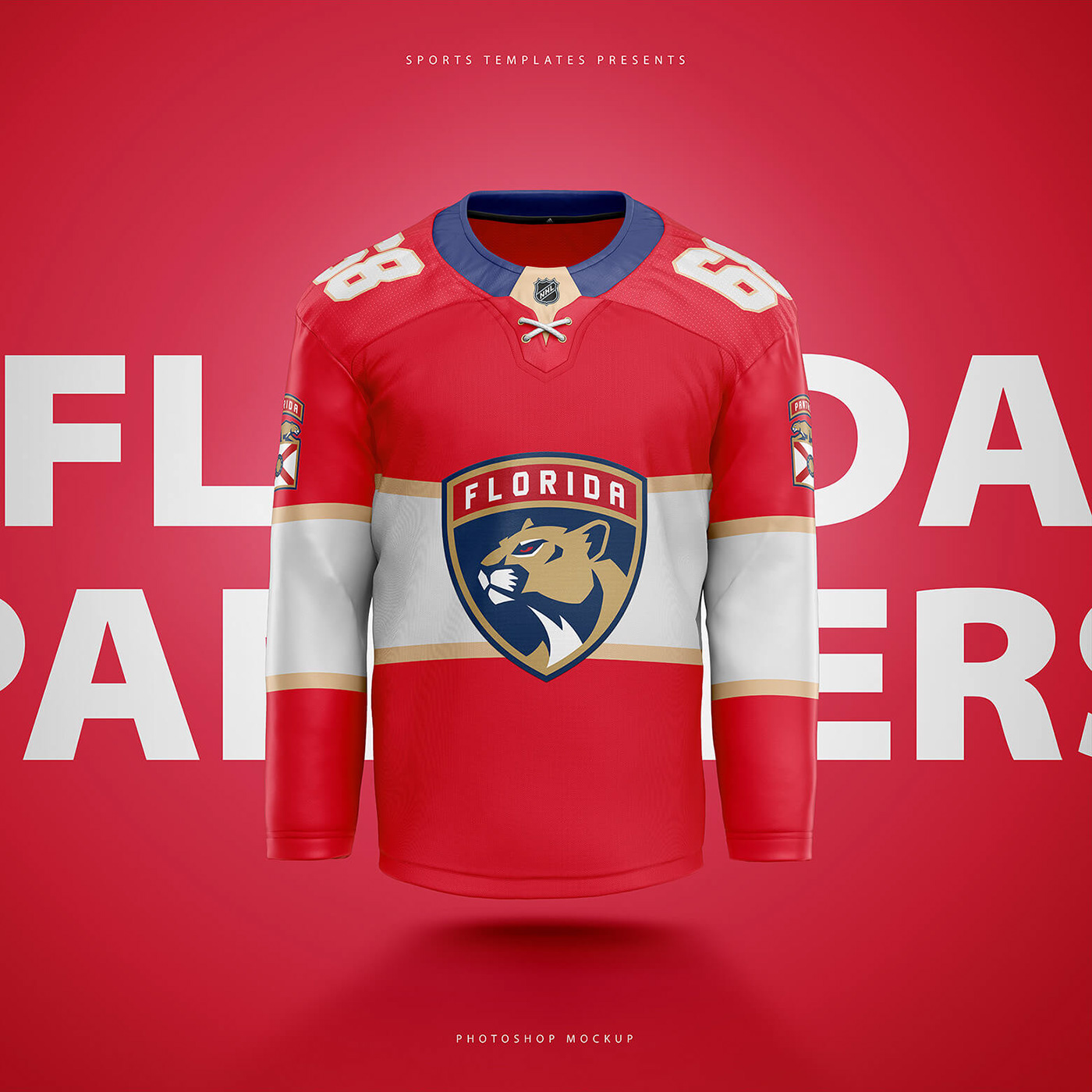 Premium PSD  Hockey jersey mockup
