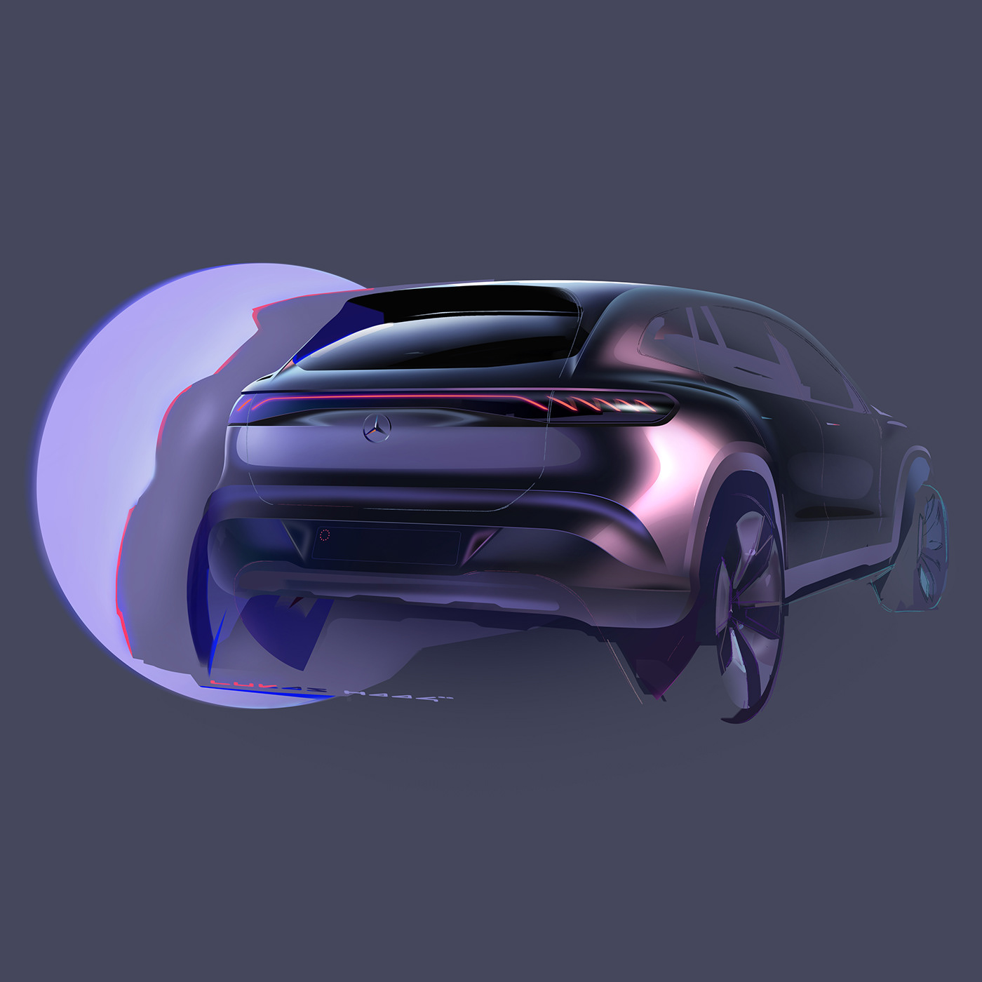 Automotive design car design cardesign EQS EQS SUV mercedes mercedes-benz rendering