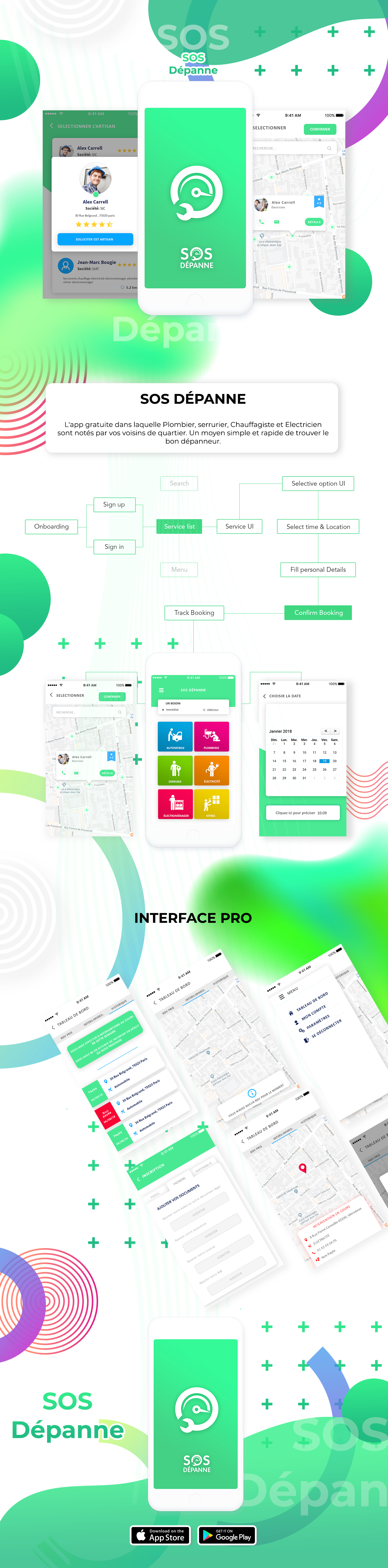 design app mobile Dépannage Tunisie Web Webdesign UI/UX Freelance