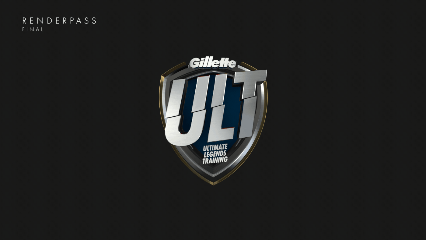 GILLETTE esports 3D design logo modeling product