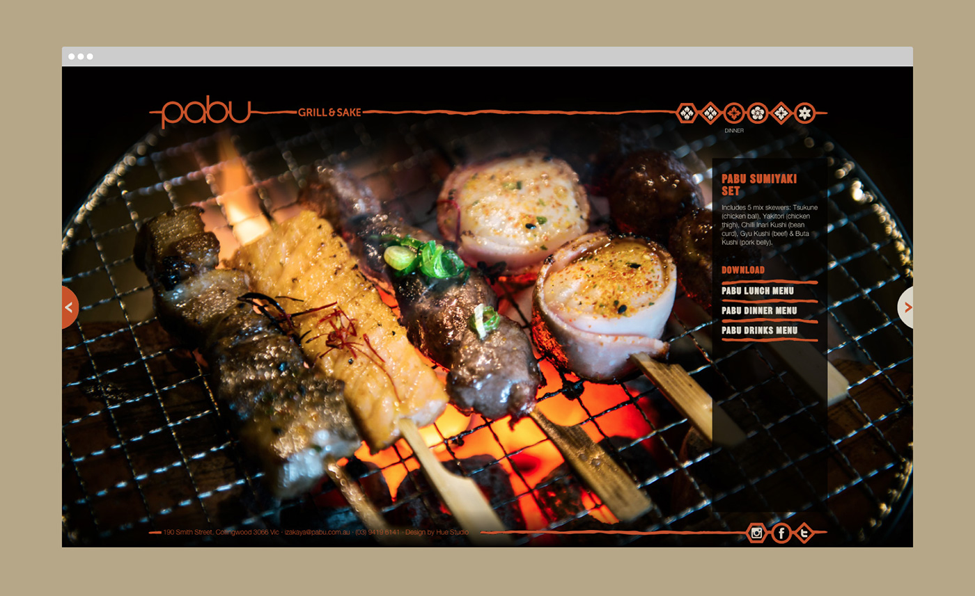 menu design restaurant graphic japanese letterpress Website ILLUSTRATION  skewers Izakaya Sake Melbourne