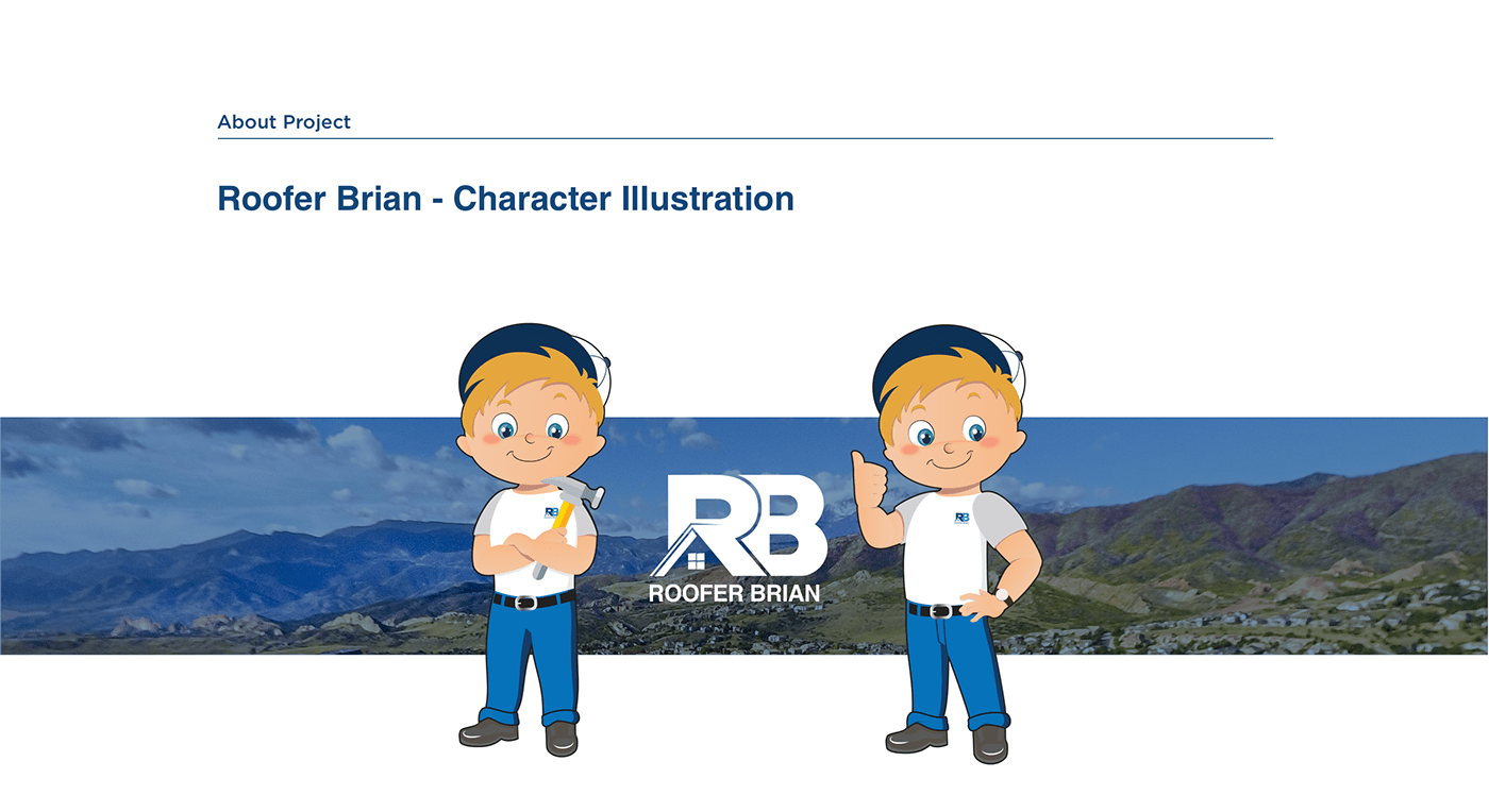 colorado spring ILLUSTRATION  mountain roofer brian roofer funny Character houses worker