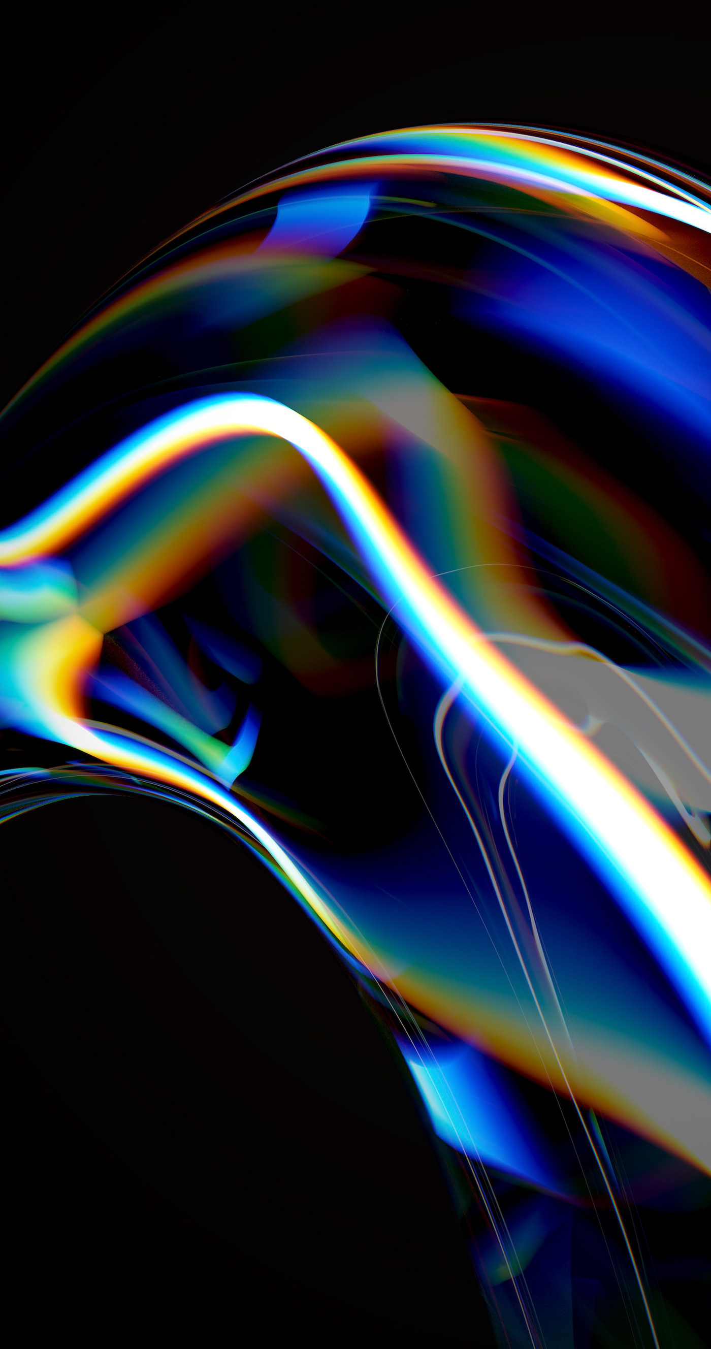 3D abstract light chroma color curves dispersion glass movement spectrum