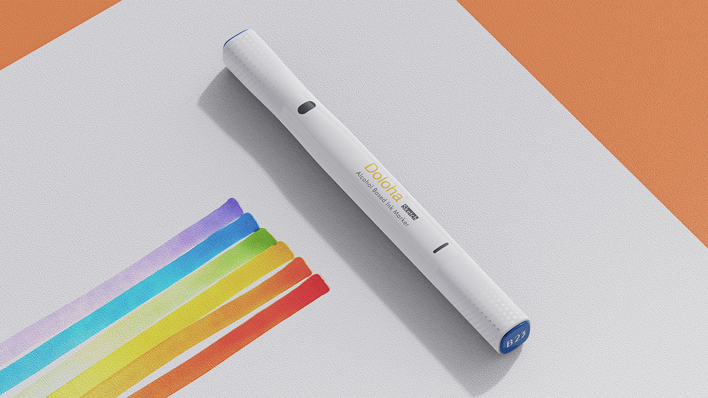 art markers color design services Doloha environmental friendly industrial design  mark pen product design 
