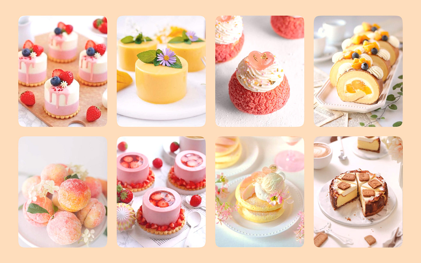 Website Web Design  Figma ui design landing page branding  Sweets cute dessert shop pastry shop