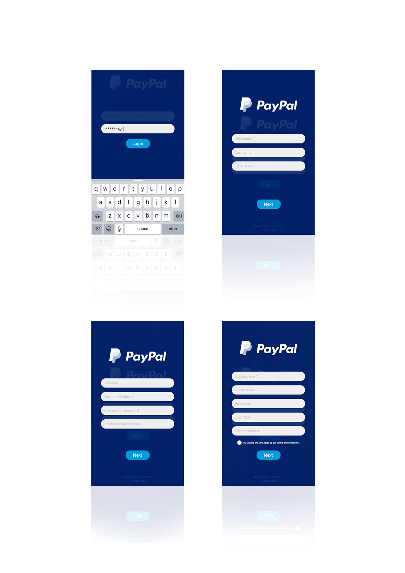 paypal UI app app design branding 