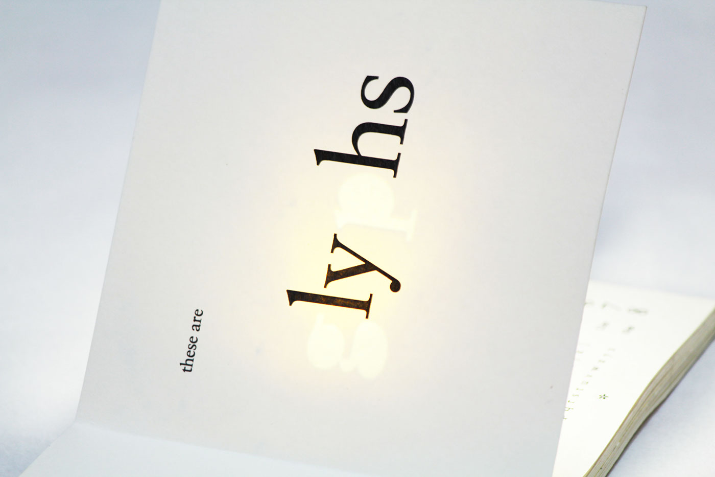 Sabon typeface specimen print Lasercut interactive Booklet