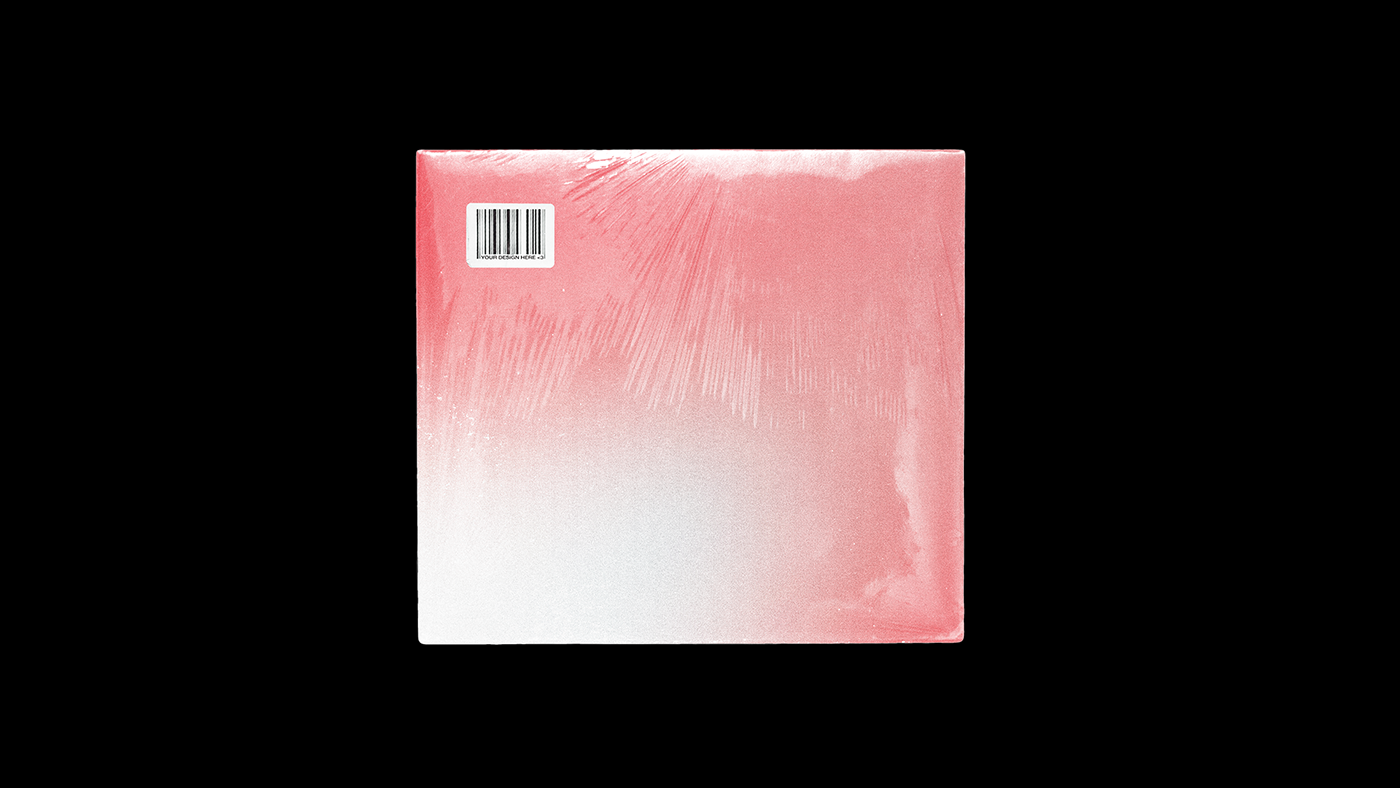 Album bag case cd cover Mockup paper plastic texture