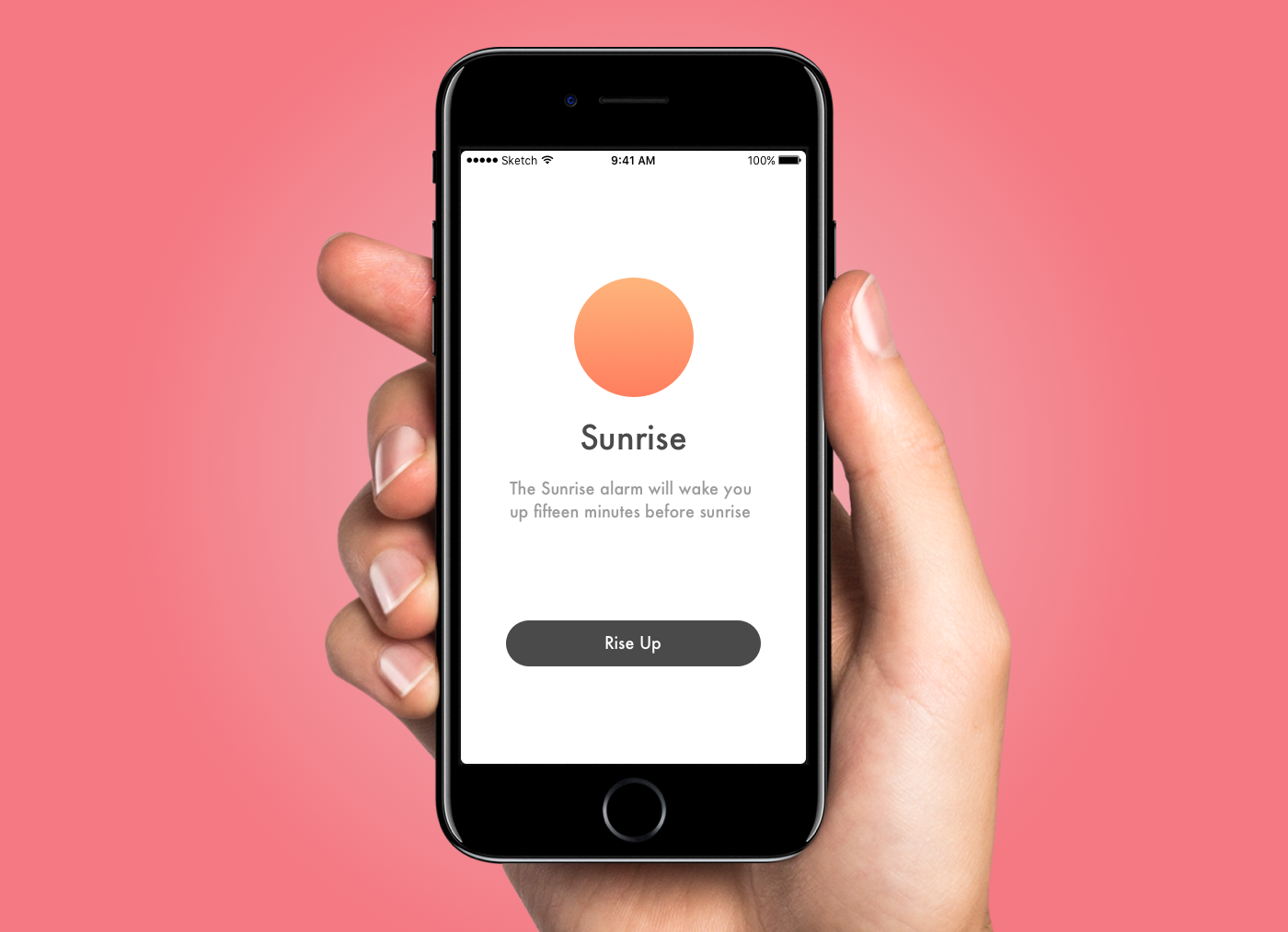 ios Alarm clock Sunrise iphone ui design