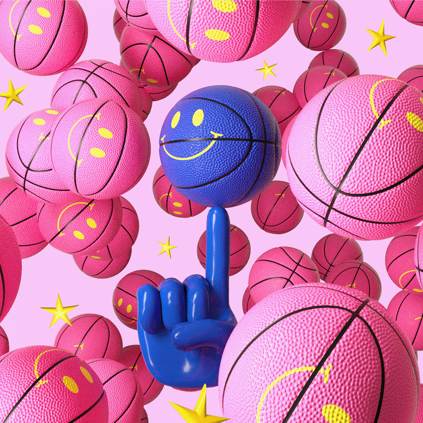 basketball NBA sports ball lettering ILLUSTRATION  fire 3D basket shot