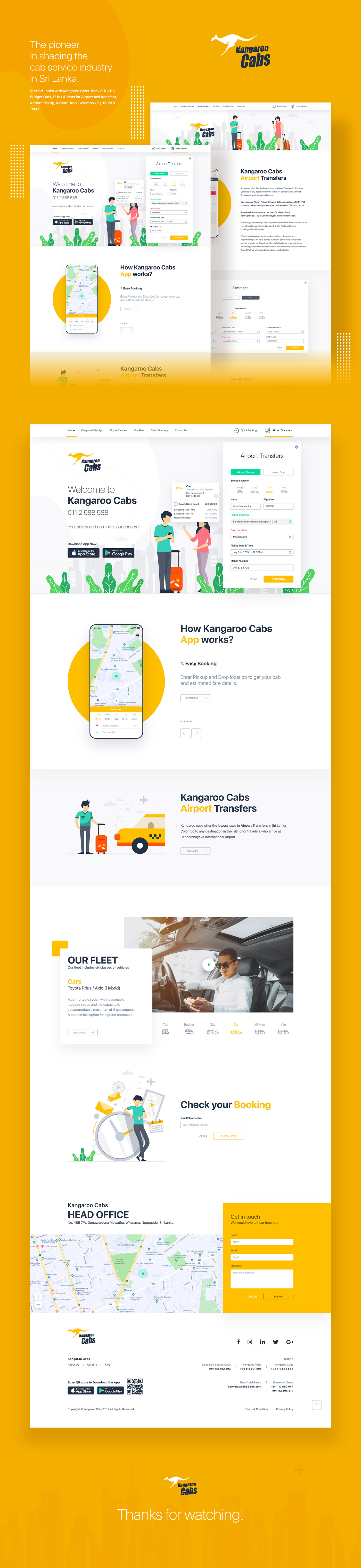 Webdesign Kangaroo cabs taxi website web site design Cab Website web design trends taxi cabs Uber