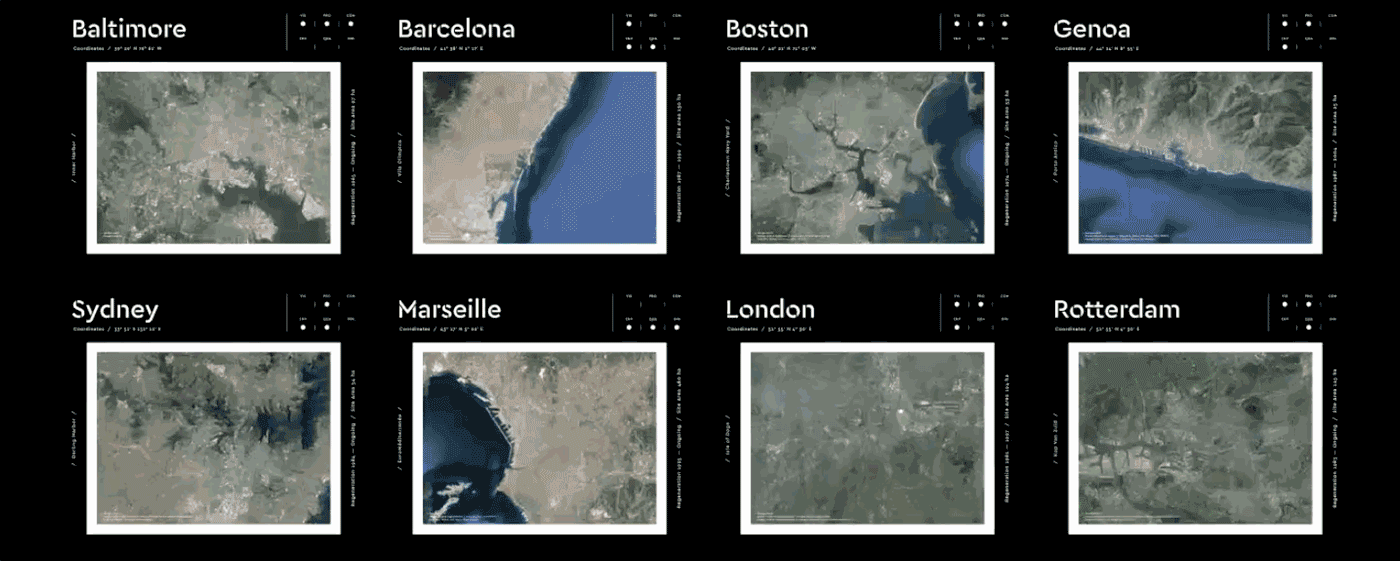 Exhibition  data visualization infographics waterfronts Biennale museum information design