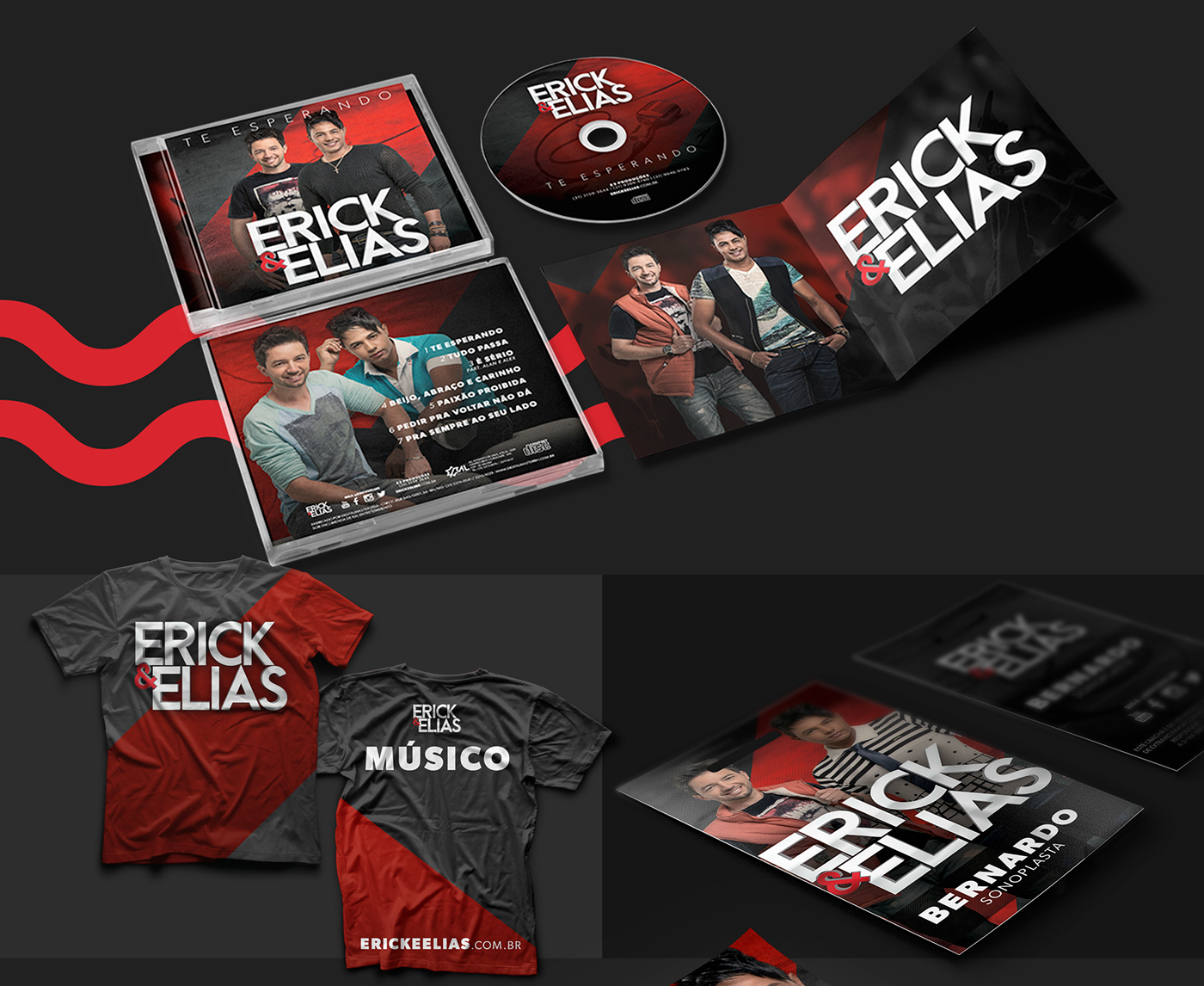 Erick & Elias sertanejo Web site impresso projeto gráfico caravela cd
