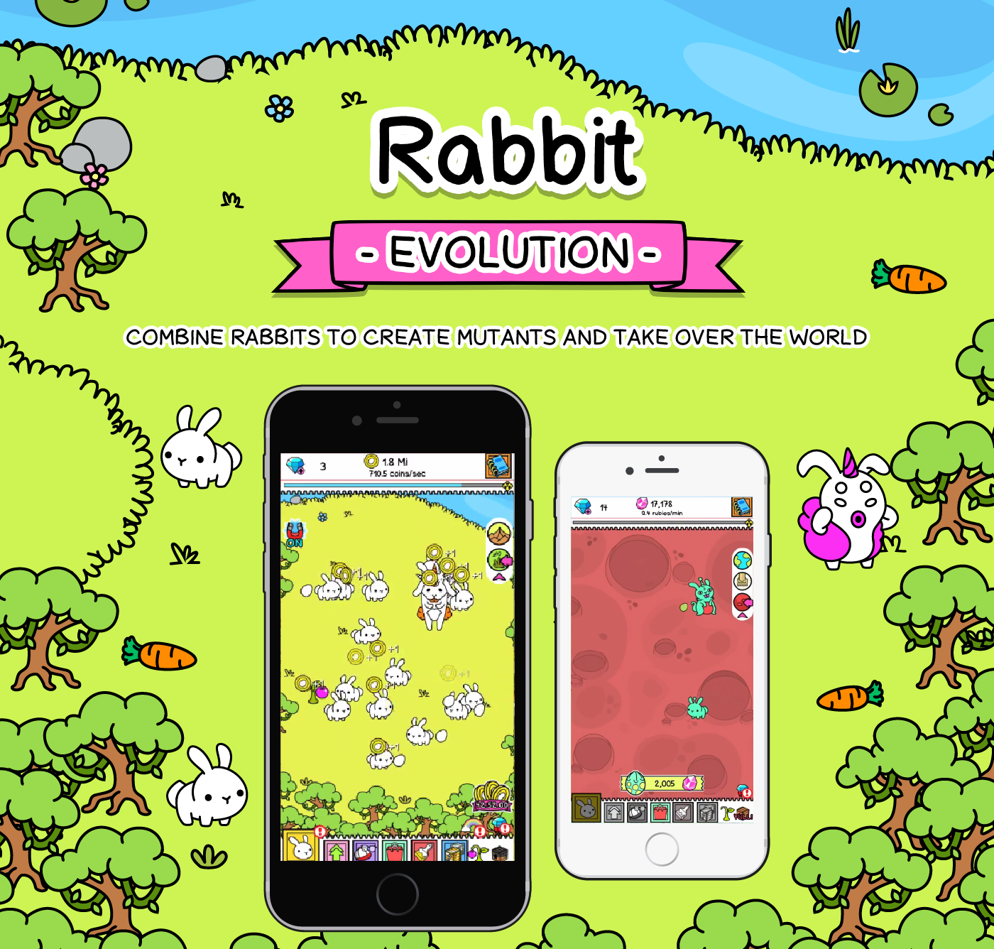 rabbits hare Evolution game TAPPS mobile game evolution Tapps games
