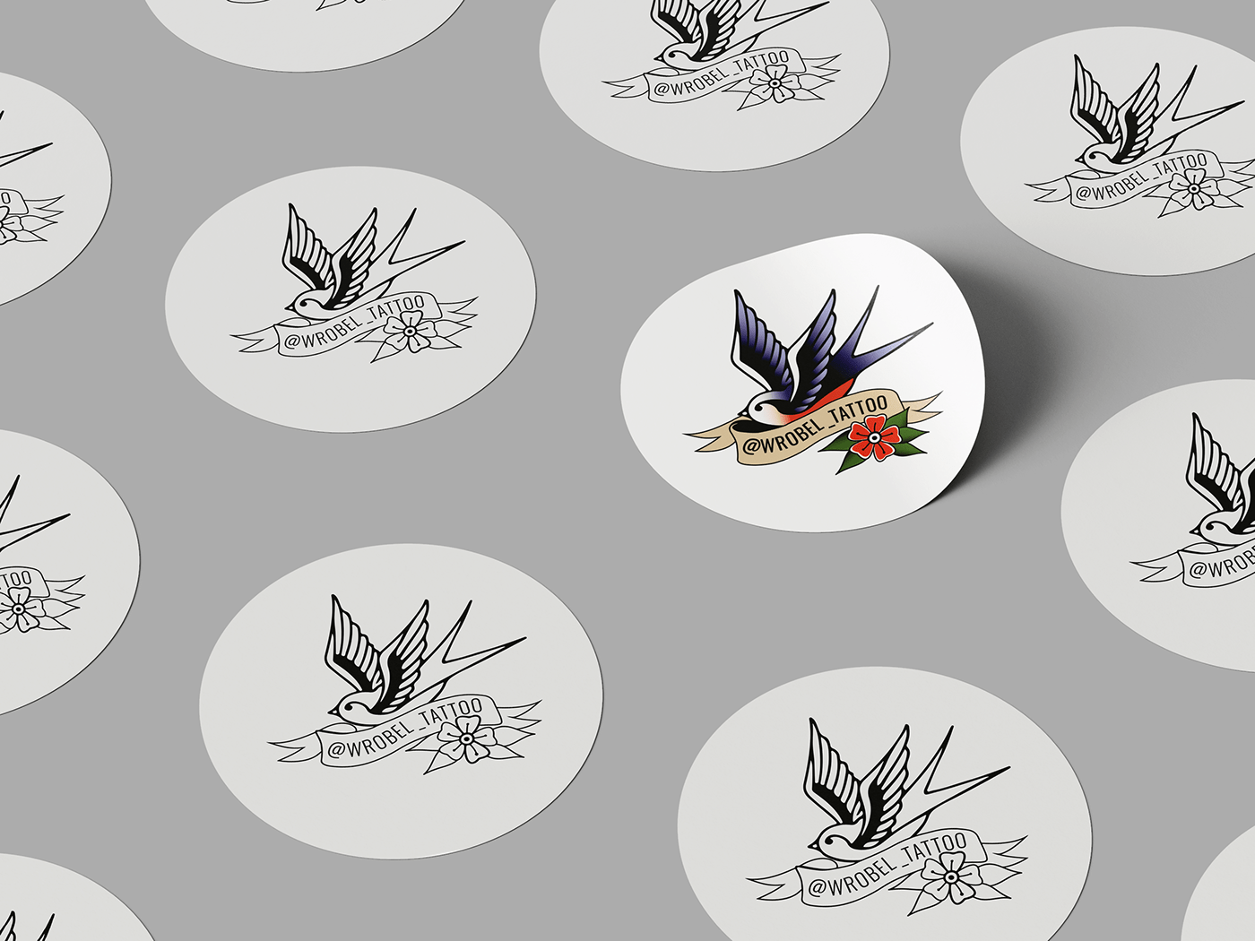 bird Logo Design sparrow sticker tattoo vector
