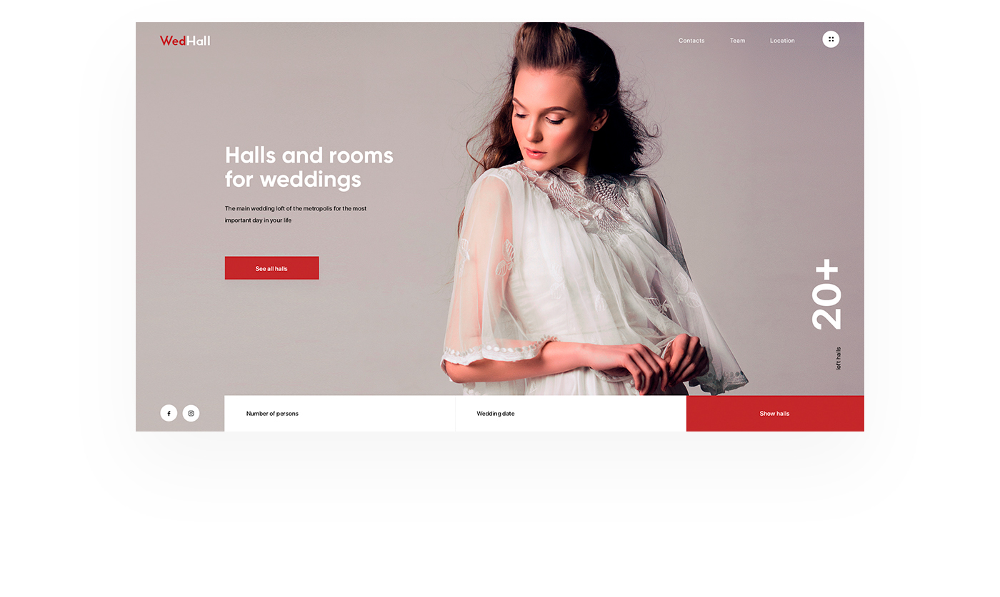site wedding red lite simple Web UI