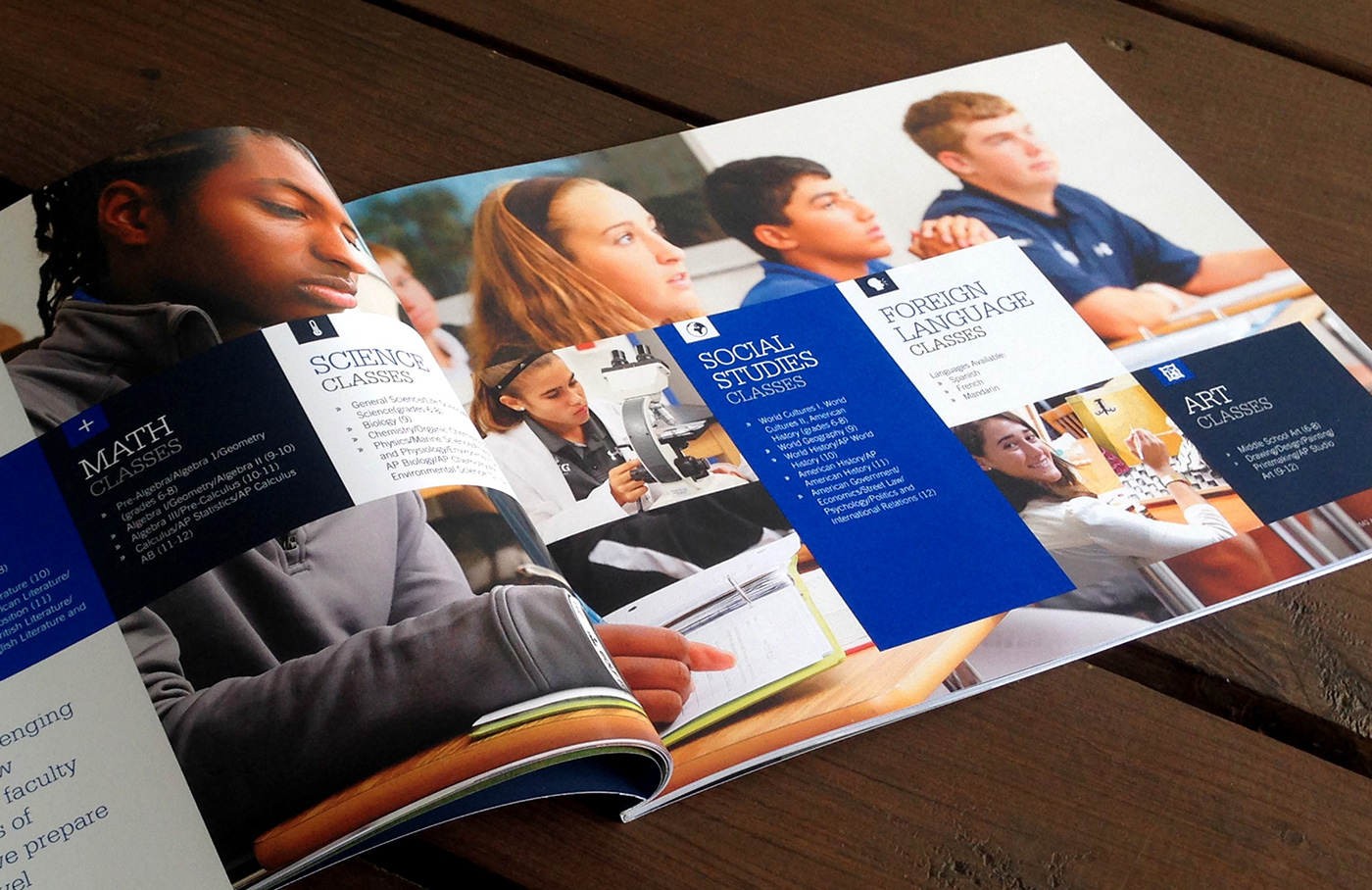 Collateral brochure Admissions Guide Prep School Brochure catalog