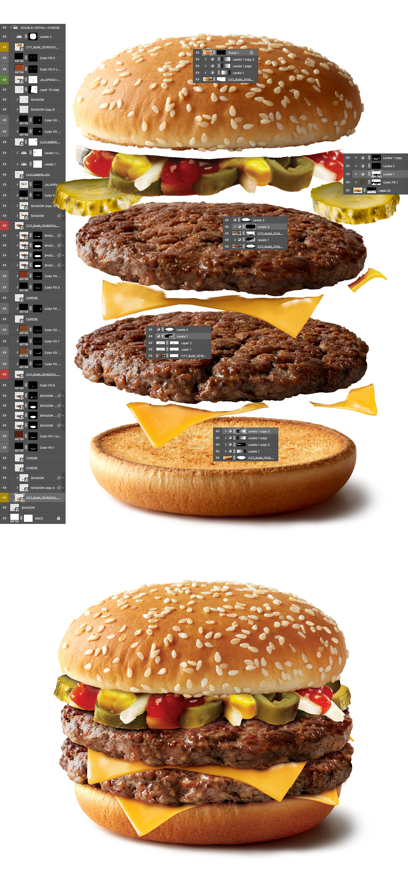McDonalds burger sandwich spicy mcspicy Reto retouching  fire logo