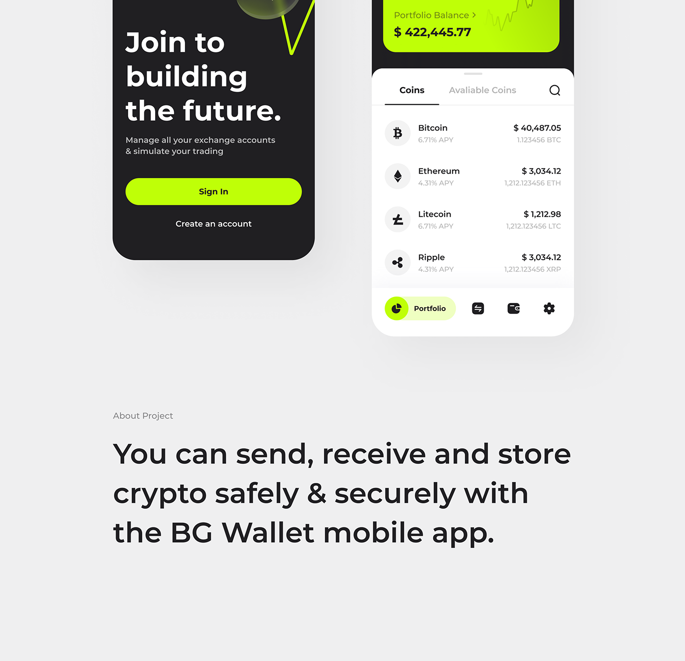 banking app blockchain crypto app crypto wallet finance mobile UI design wallet app Bank crypto nft