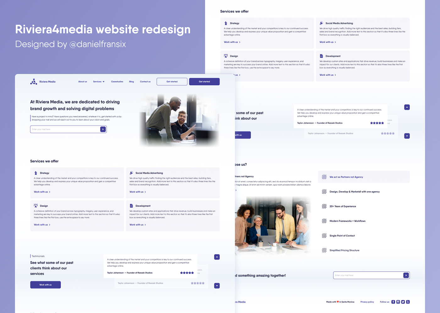 Advertising  agency clean corporate landing page marketing   modern redesign sales Website