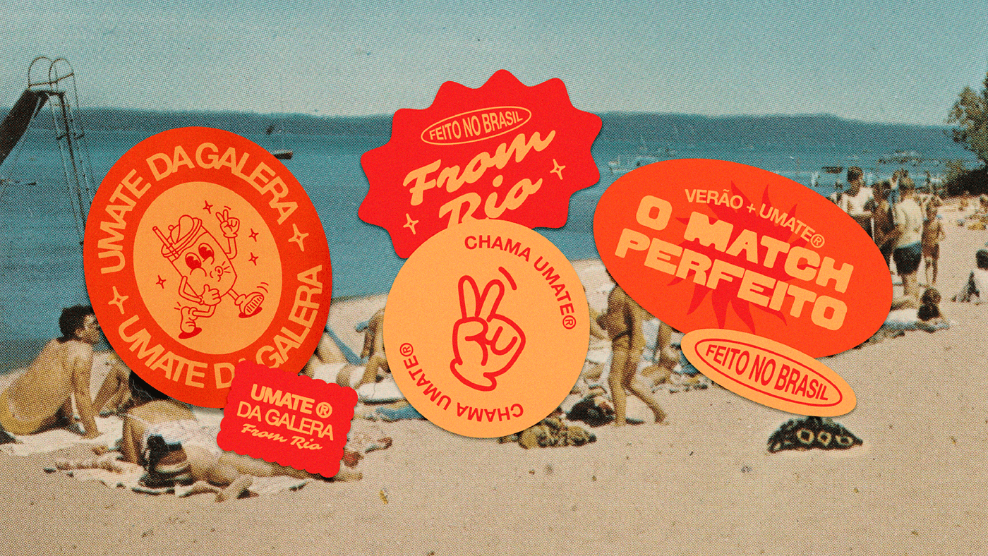 mate Brasil brasilidade Rio de Janeiro Retro stickers beach praia verão branding 