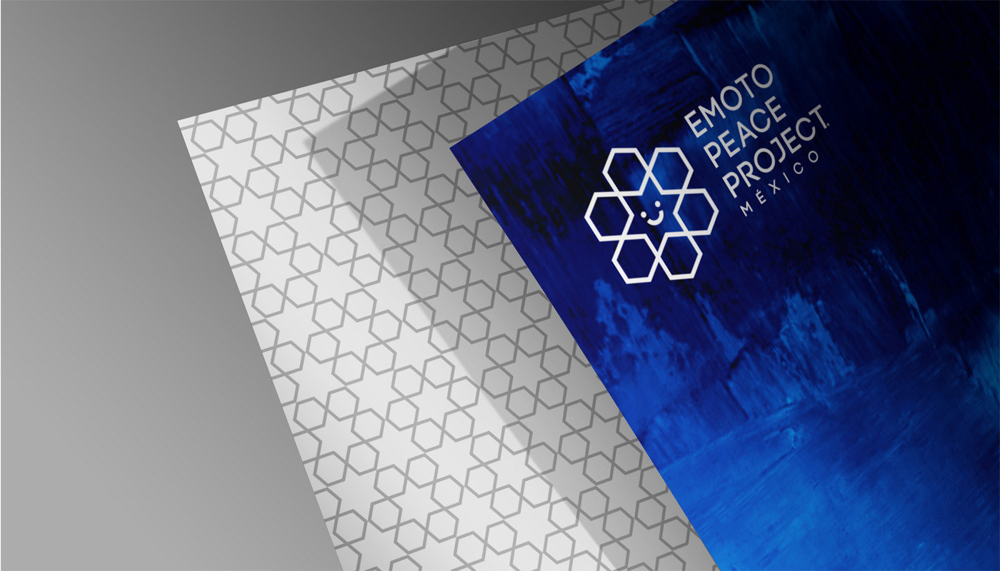 blue branding  design emoto hexagon identity logotipos  marcas textures water
