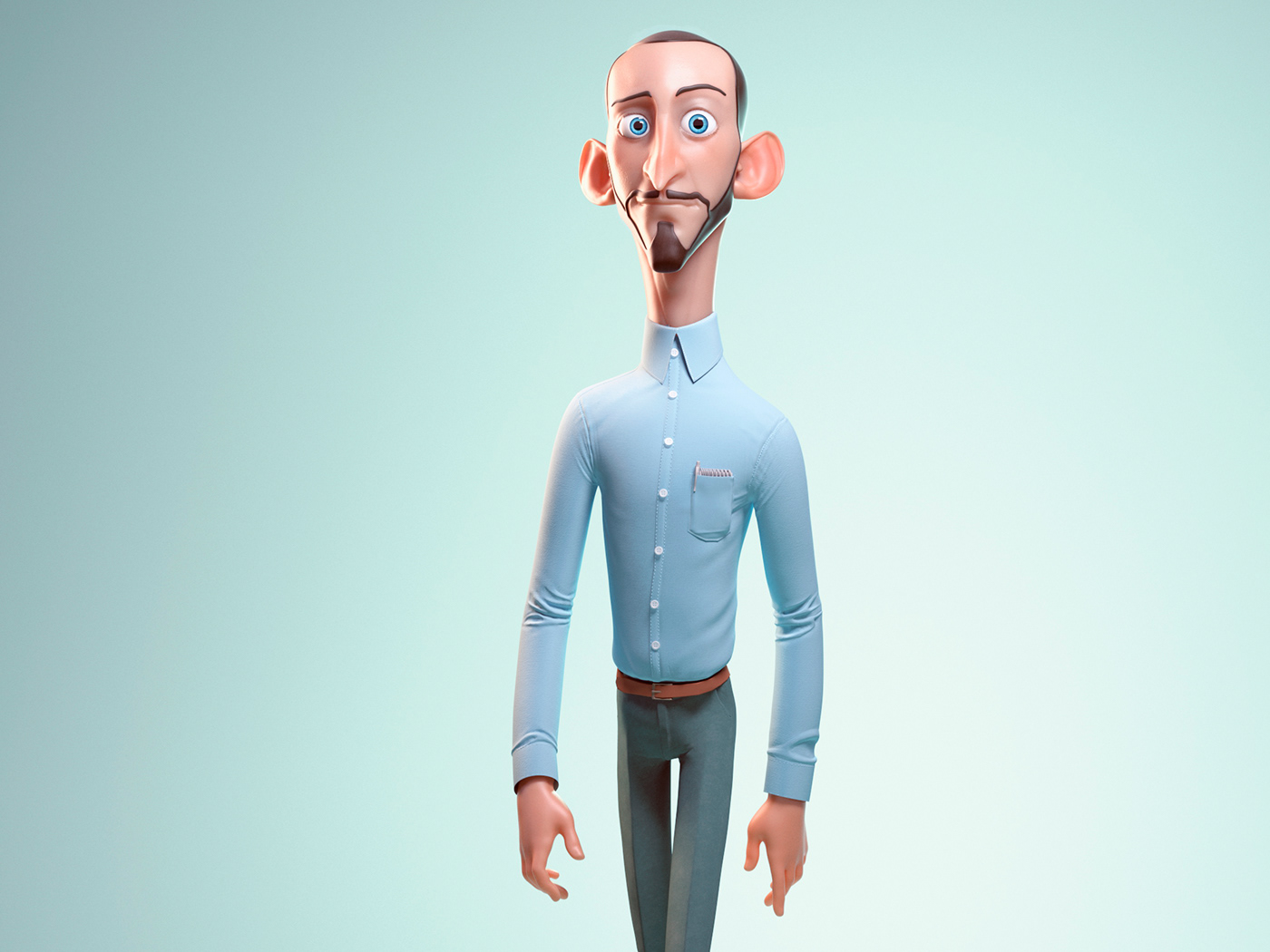 Character cartoon characterdesign animation  Render 3dart digitalart CGI dad portrait