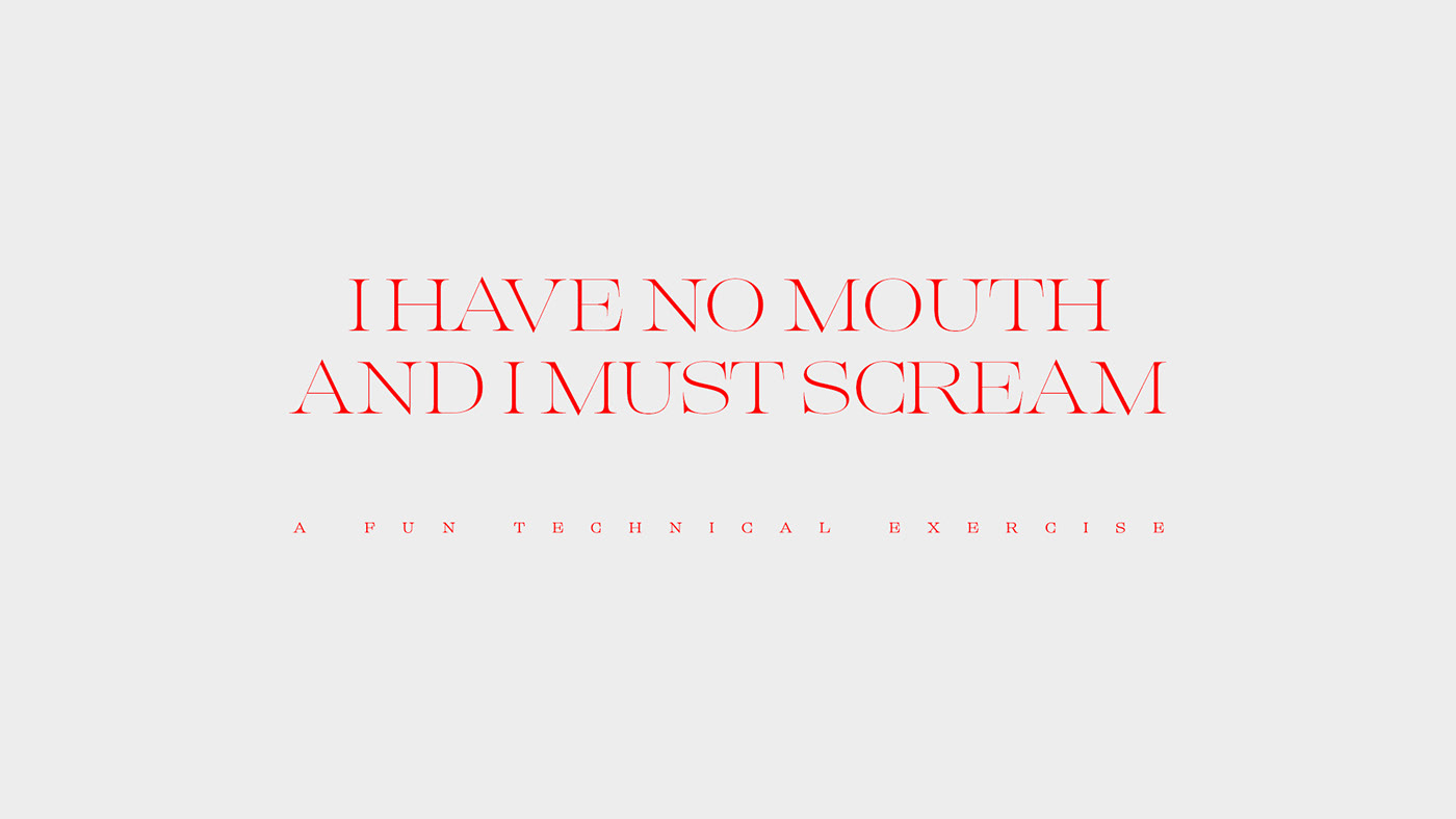 modern scream serif Typeface bold poster type typography   Brutalism Fashion 