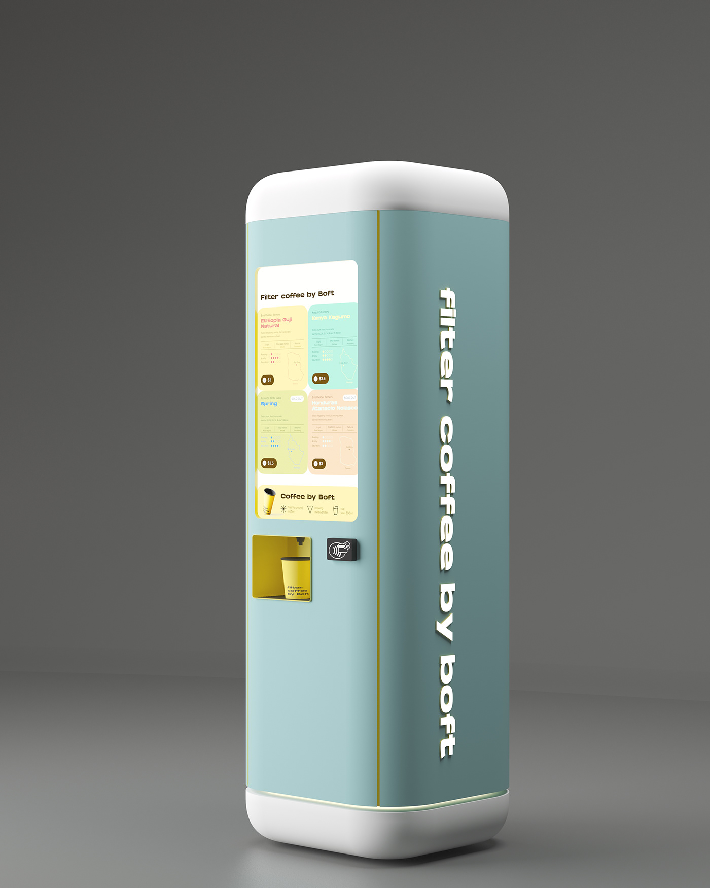 vending machine industrial designer design metal Commertial