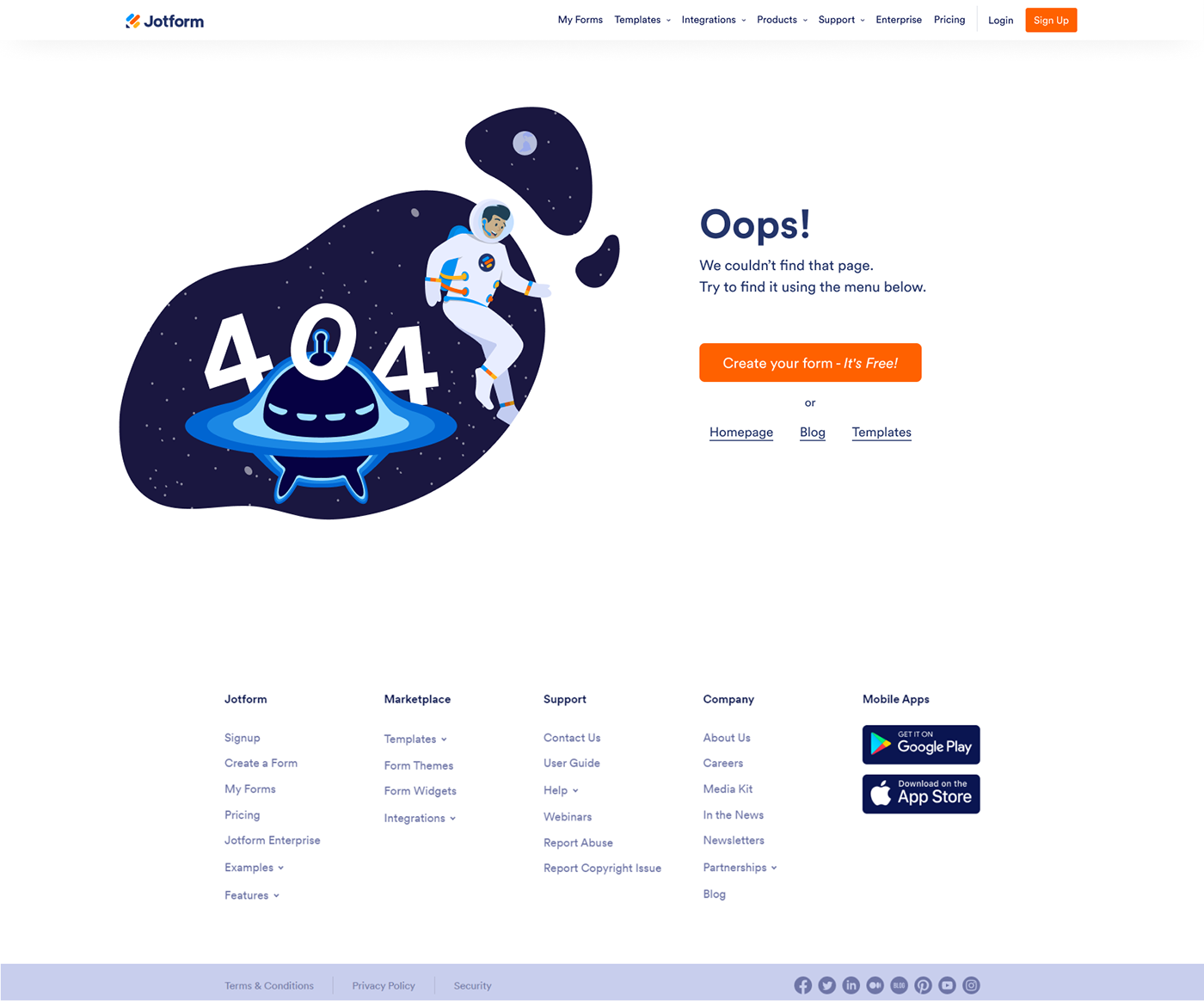 404 error 404 page Error page UI Webdesign
