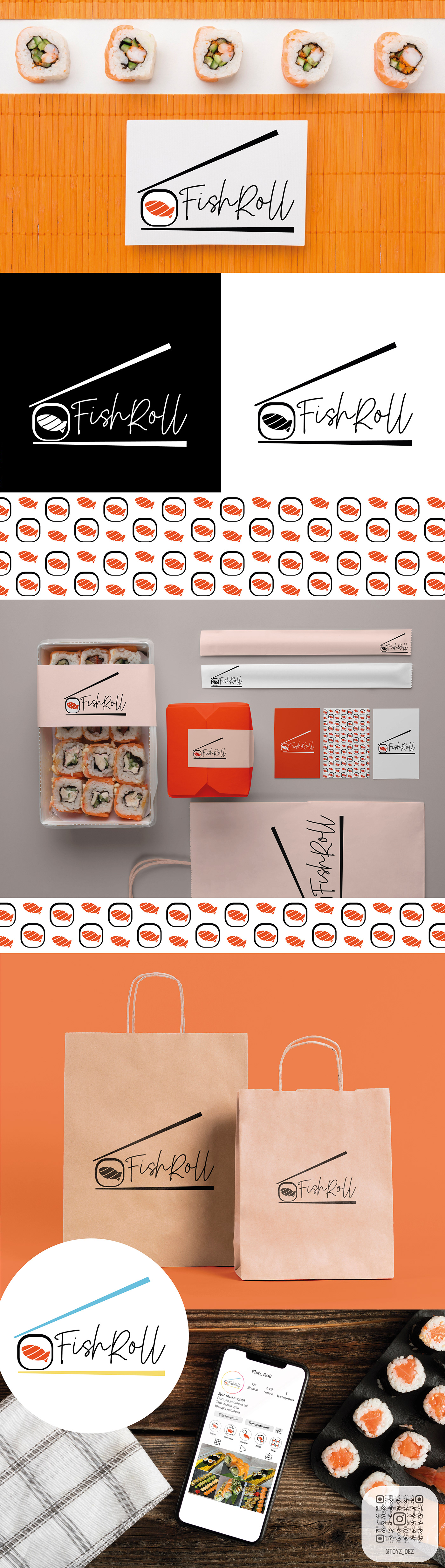 brand identity Food  food delivery logo Logo Design marketing   Packaging Sushi sushi delivery sushi logo