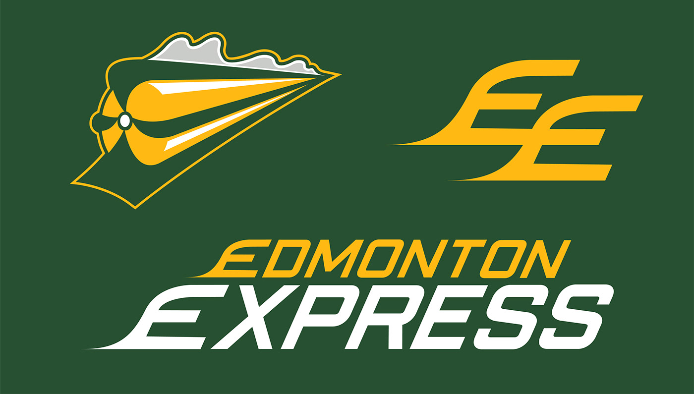 cfl concept edmonton elks eskimos express football design Logo Design Sports Design train