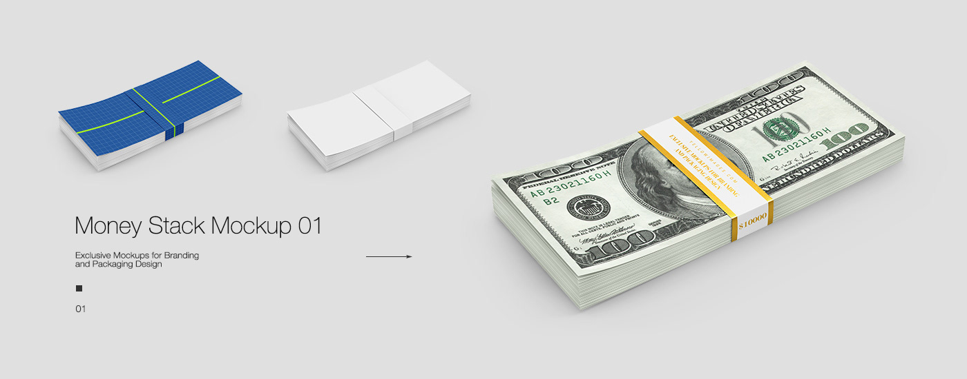Banknote banknotes branding  business currency money wealth Mockup money stack
