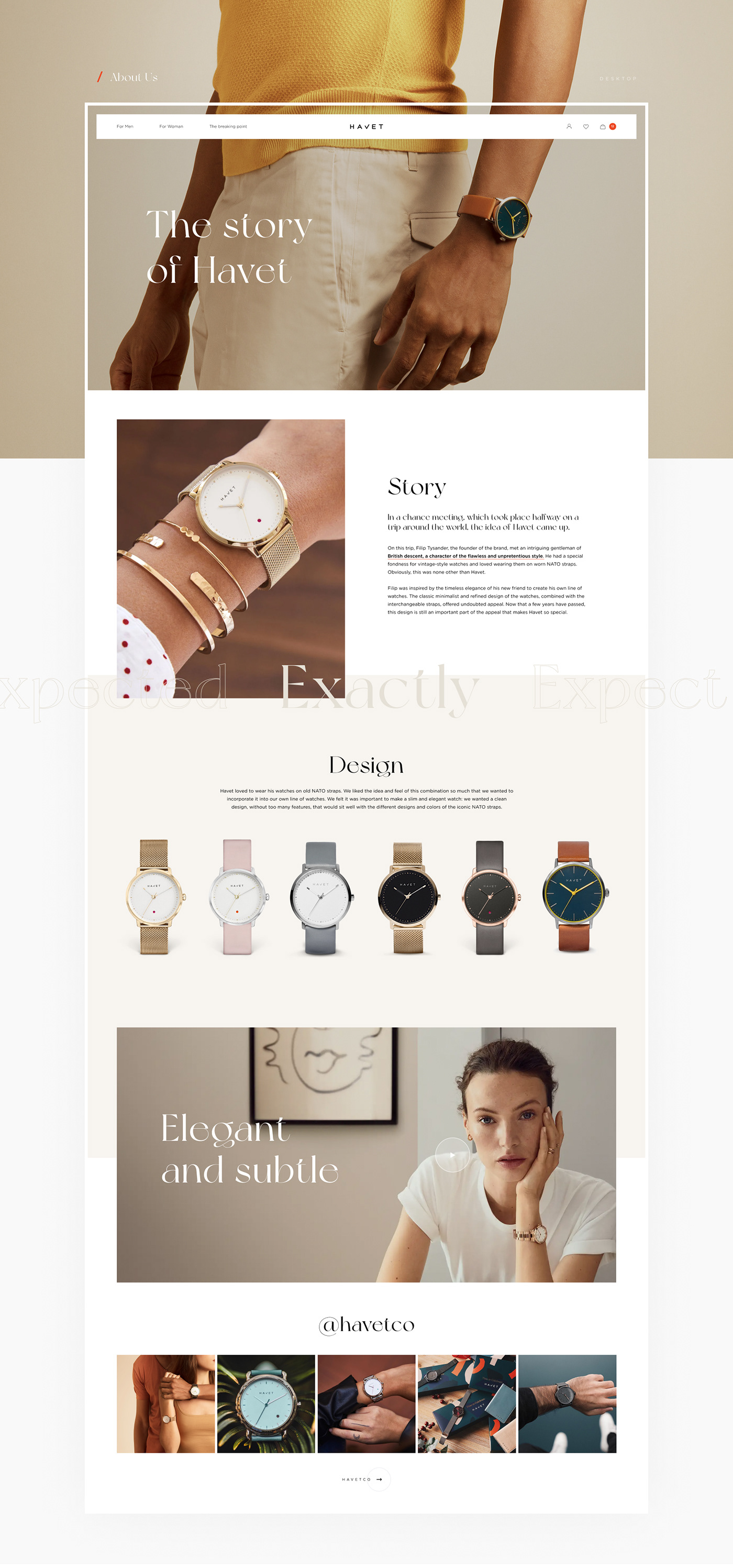 animation  Ecommerce Fashion  interaction UI ux Website Watches shop store