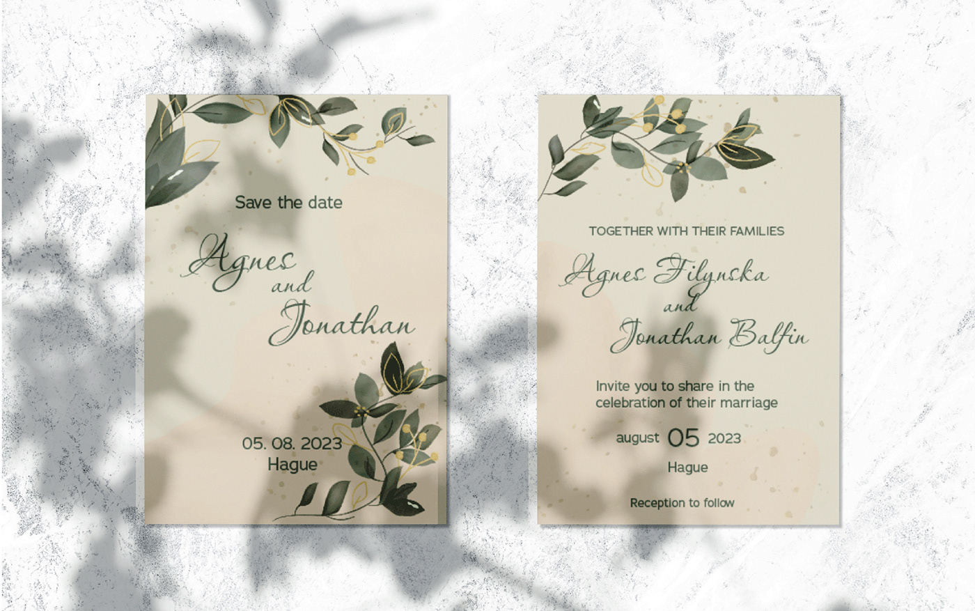 adobe illustrator brand identity business card designer Invitation marketing   vector wedding
