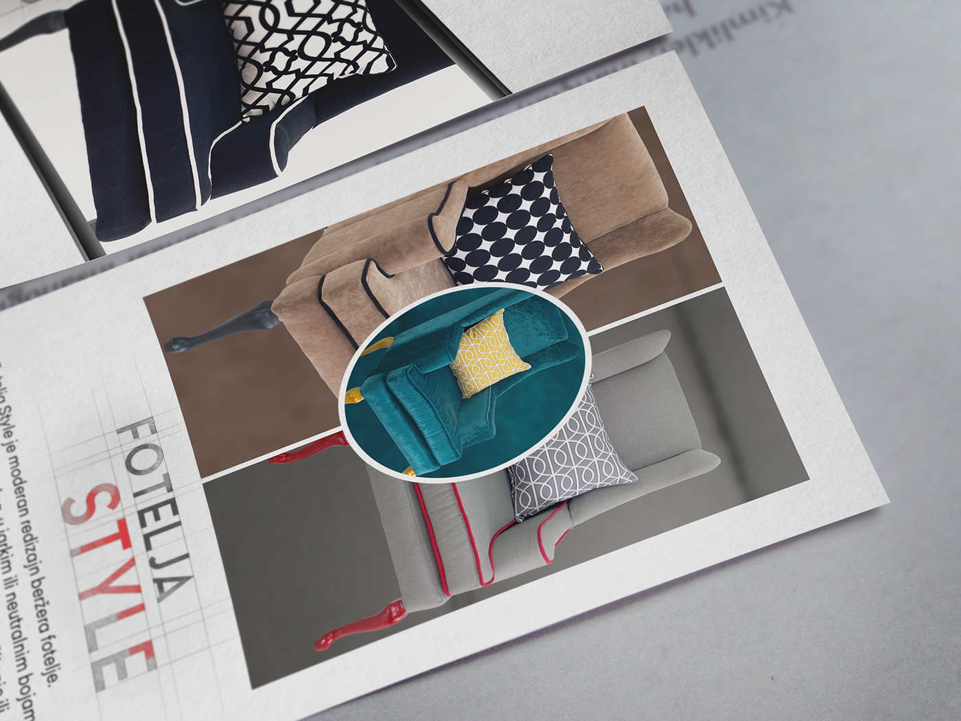 logo print businesscard Catalogue brand design romidesign Romi graphic cover furniture modern