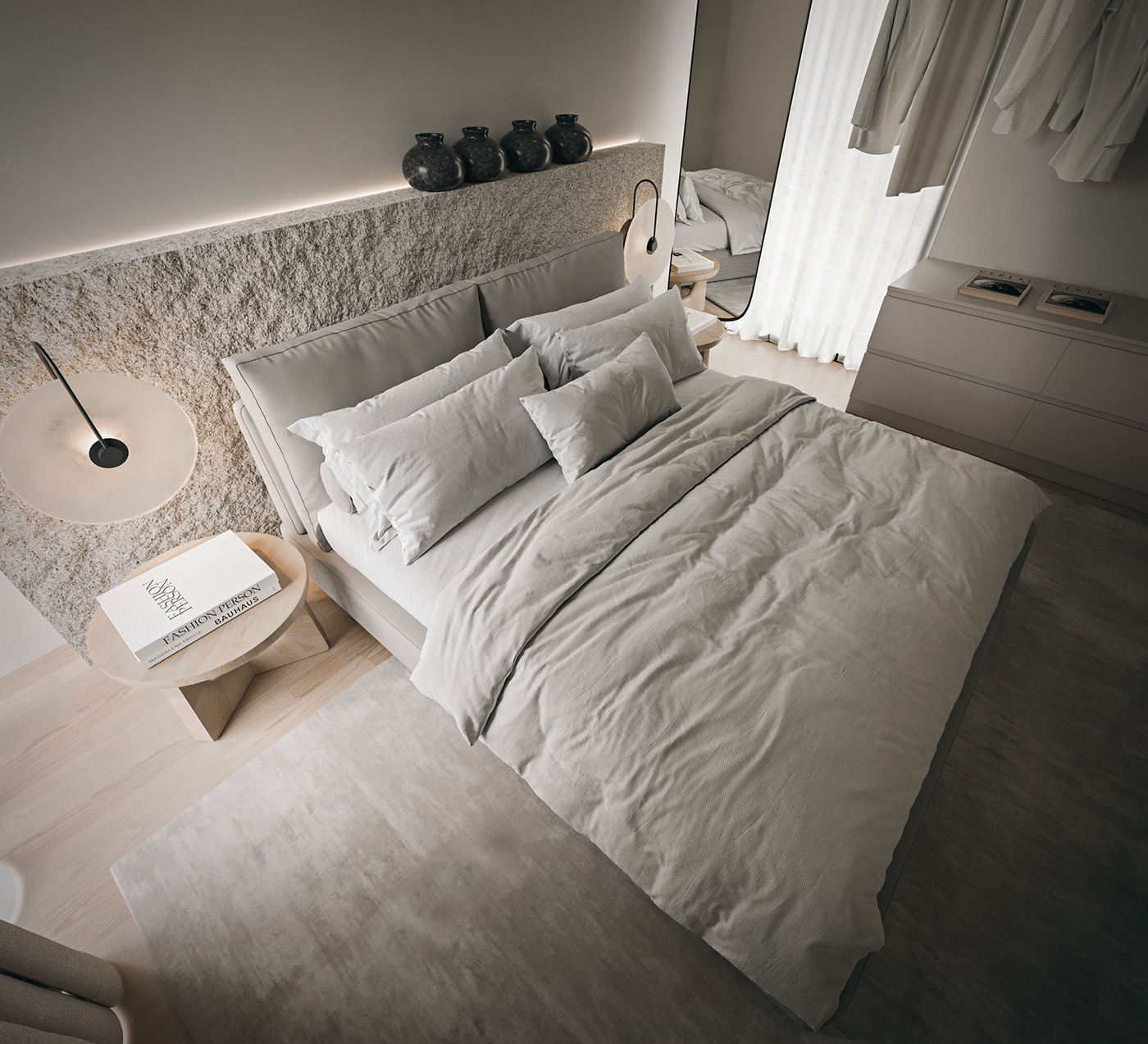 bedroom design visualization interior design  corona architecture modern Render Interior 3ds max minimal