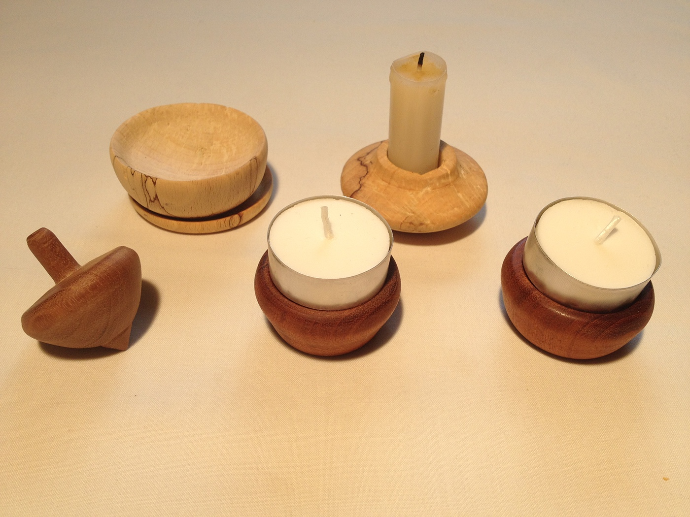 wood turning woodlathe candles tealight